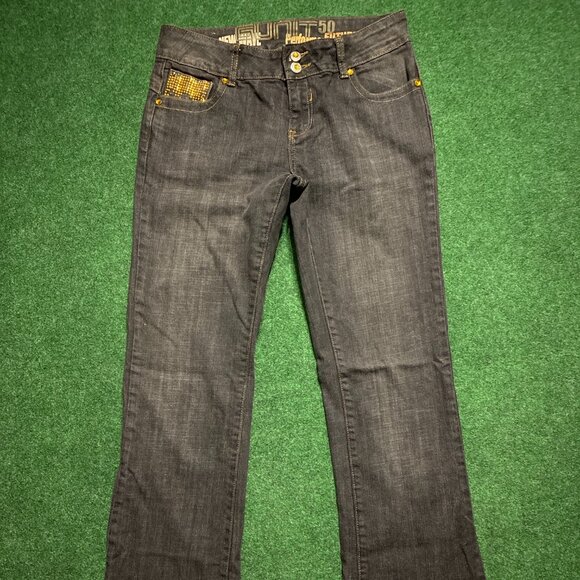 Vintage Y2K Women’s G-Unit Rhinestone Bootcut Jeans US 7 Dark-Wash - Picture 1 of 6